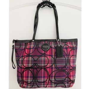 COACH Poppy Tartan Plaid Bag